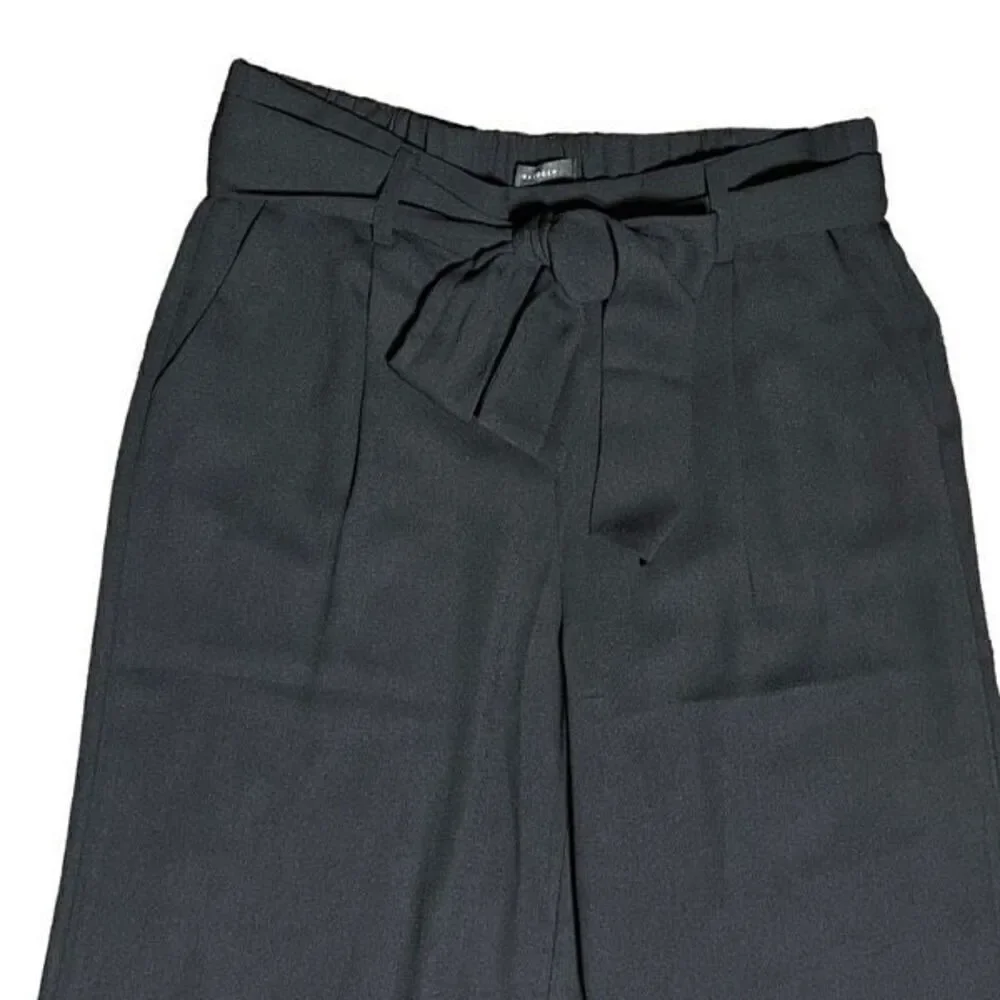 Halogen NWT Black Belted Wide Leg Dress Pants Size Small - Picture 2 of 4
